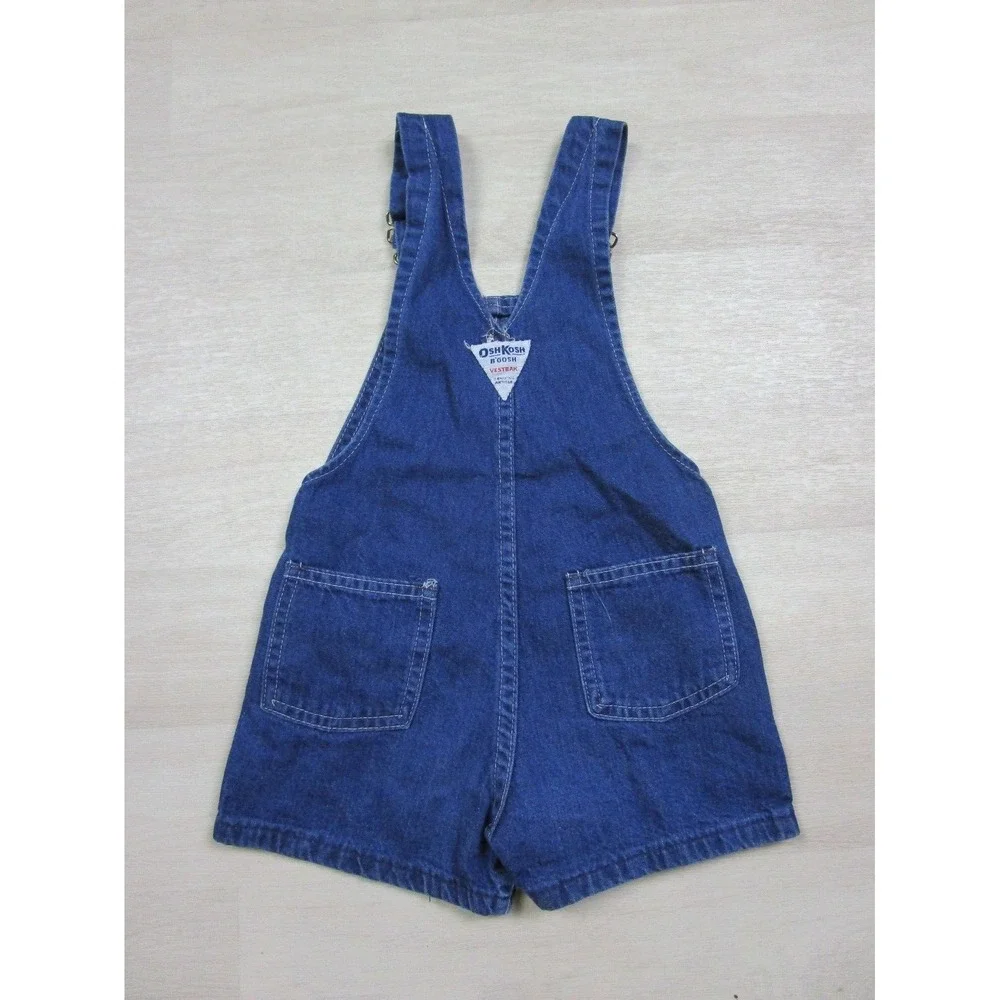 OSH KOSH B'GOSH Vestbak Toddler Vintage Made USA Cotton Overalls Size 4T Romper